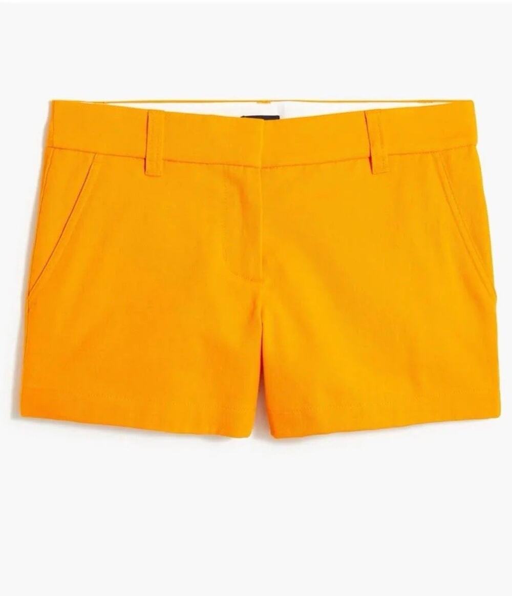 J.Crew Factory 3.5” Classic Chino Shorts Women’s Size 12 Yellow Marigold H5616